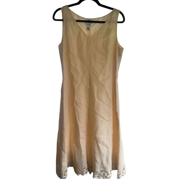 Talbots Irish Linen Sleeveless Lined Dress - Picture 7 of 8